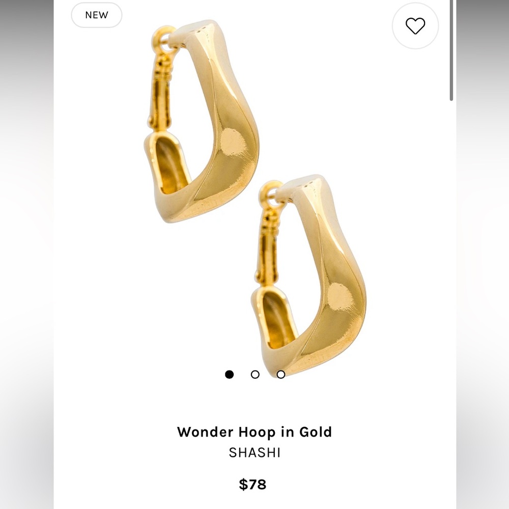 SHASHI wonder hoop in gold